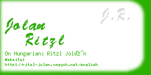 jolan ritzl business card